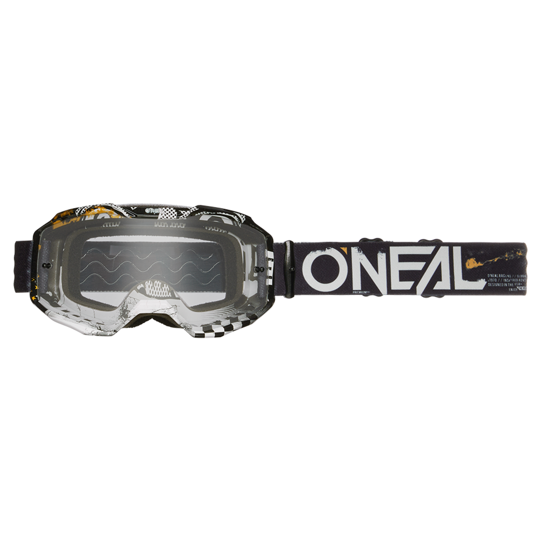 ONEAL Маска кроссовая ONEAL B-10 Attack V.24, белый, прозрачные линзы ONEAL Маска кроссовая ONEAL B-10 Attack V.24, белый, прозрачные линзы