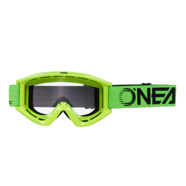 Маска кроссовая ONEAL B-Zero V.22, зеленый, прозрачные линзы