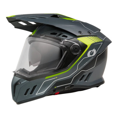 Шлем кроссовый со стеклом ONEAL Sierra RS Echo Yellow, глянец