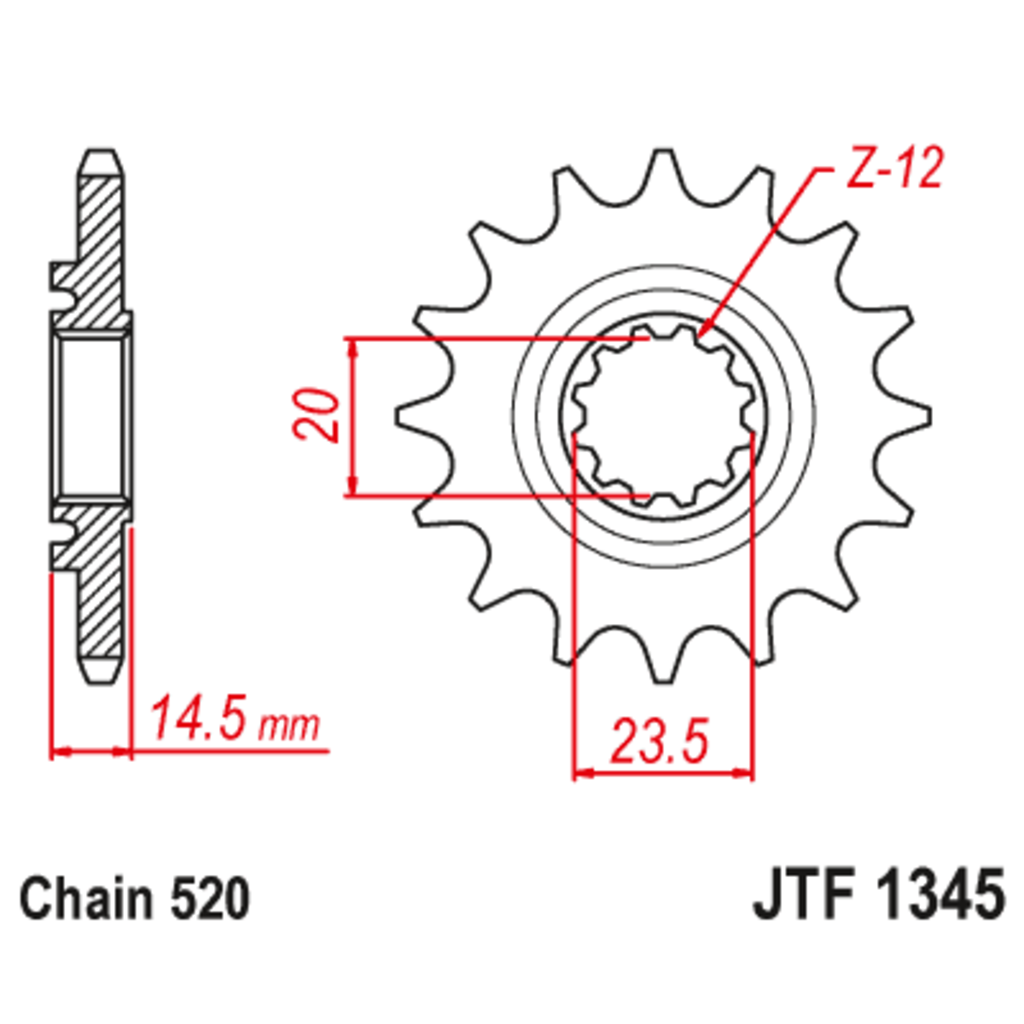 JT Звезда ведущая , с демпфером, JT 1345.13RB JT Звезда ведущая , с демпфером, JT 1345.13RB