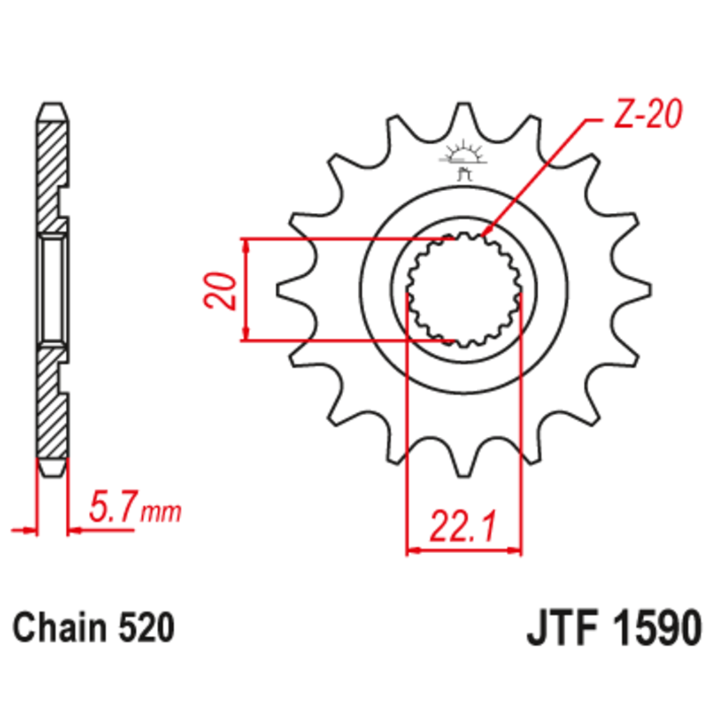 JT Звезда ведущая , JT 1590.12 JT Звезда ведущая , JT 1590.12