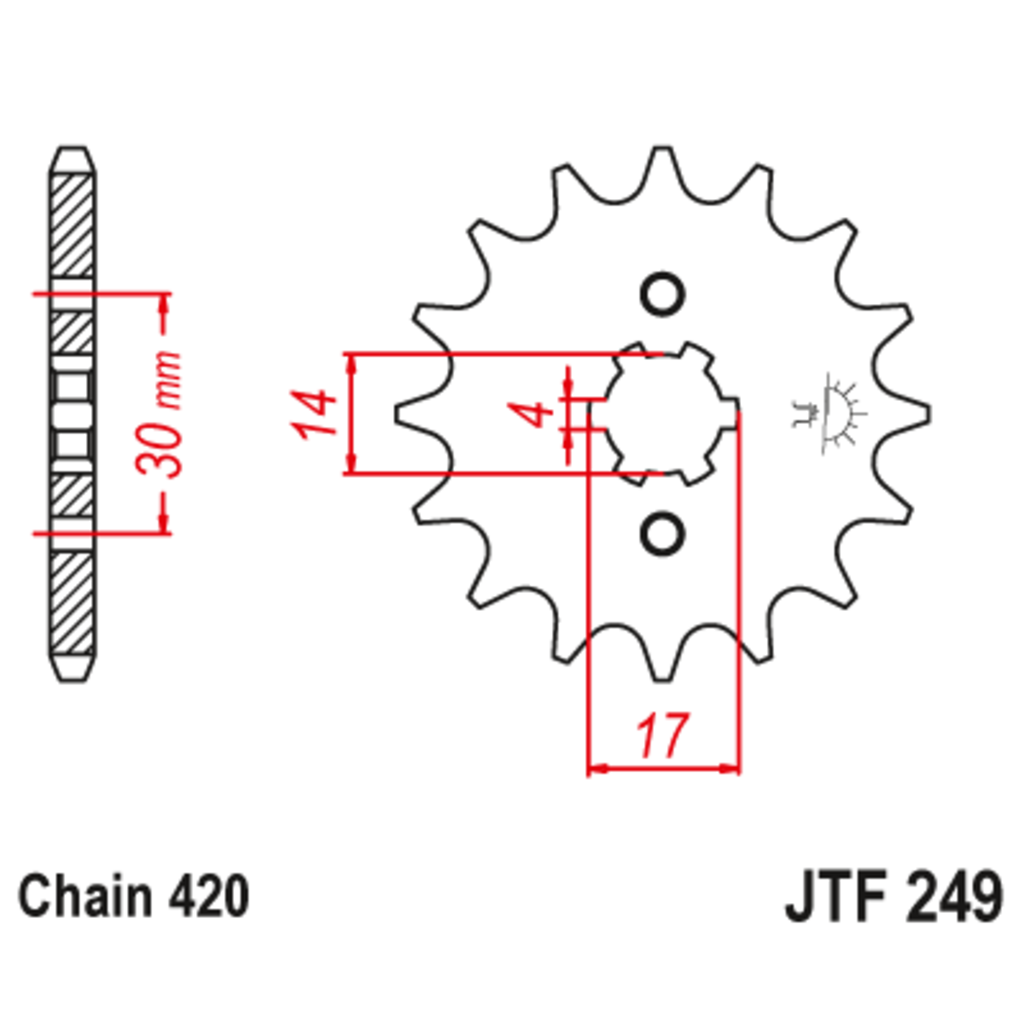 JT Звезда ведущая , JT 249.13 JT Звезда ведущая , JT 249.13