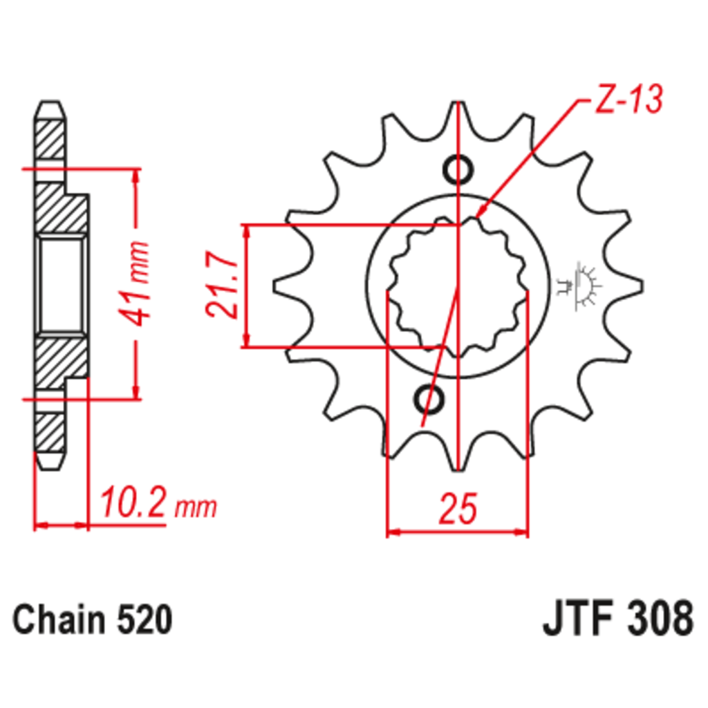 JT Звезда ведущая , JT 308.14 JT Звезда ведущая , JT 308.14
