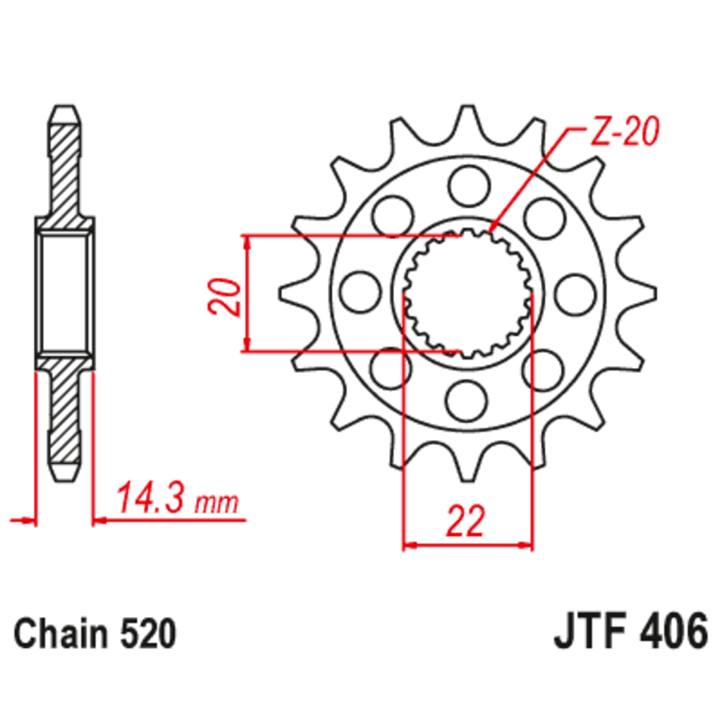 JT Звезда ведущая , JT 406.16 JT Звезда ведущая , JT 406.16