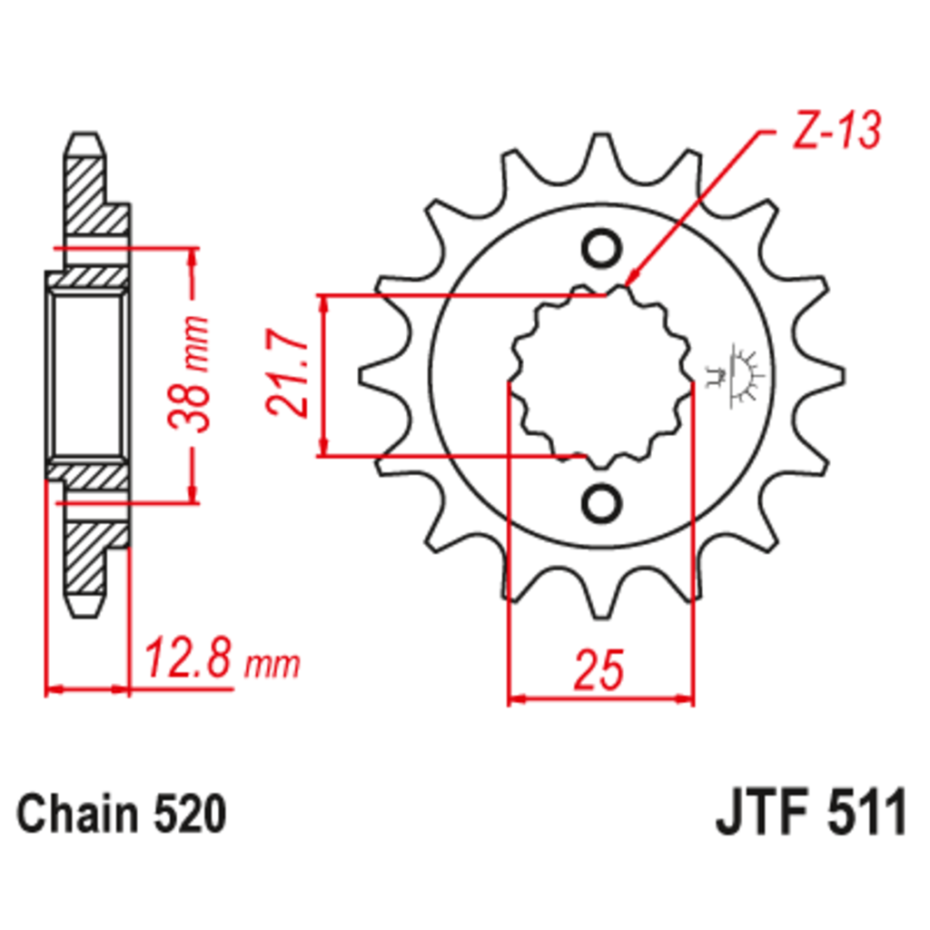 JT Звезда ведущая , JT 511.16 JT Звезда ведущая , JT 511.16