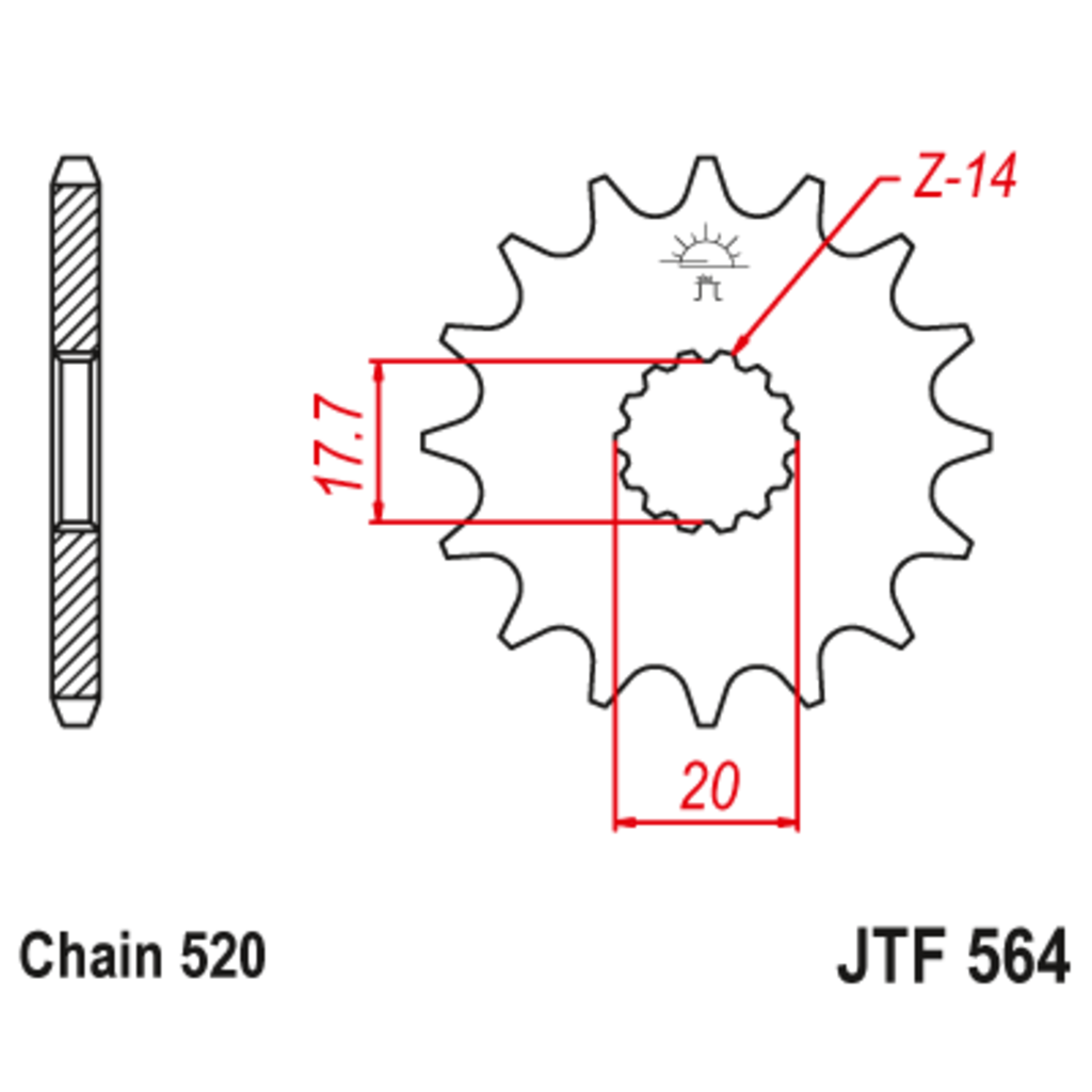 JT Звезда ведущая , JT 564.13 JT Звезда ведущая , JT 564.13