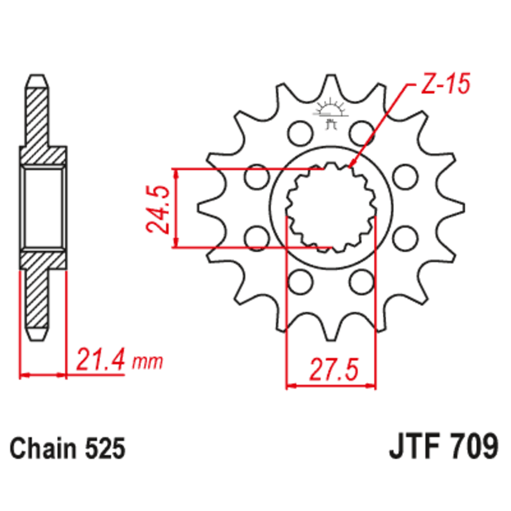 JT Звезда ведущая , с демпфером, JT 709.16RB JT Звезда ведущая , с демпфером, JT 709.16RB
